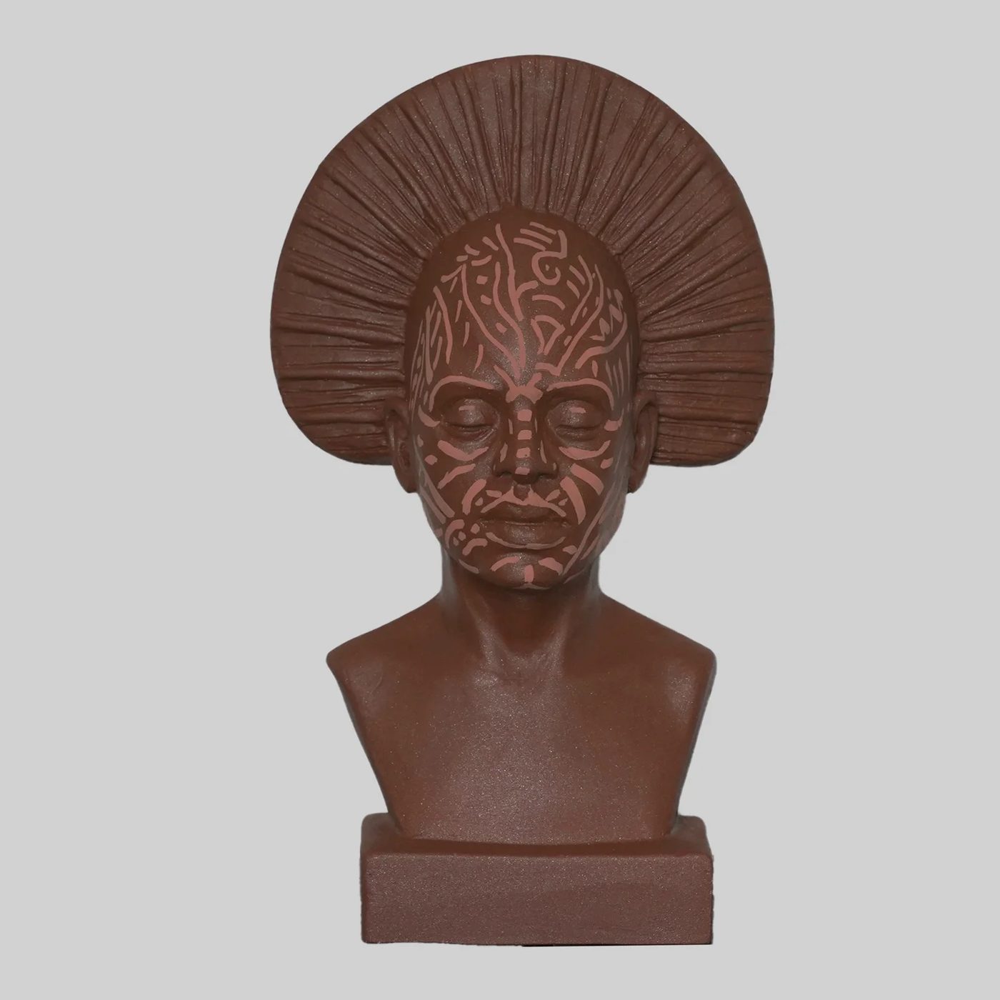 Sculpture II, a hand-painted resin sculpture by Stanley Onah and Subodh Gour
