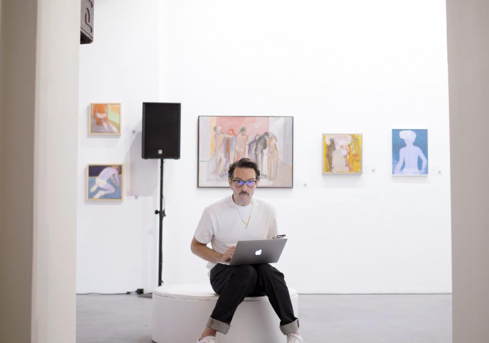Trevor Read at the Adorn The Common studio on Cambridge Heath Road