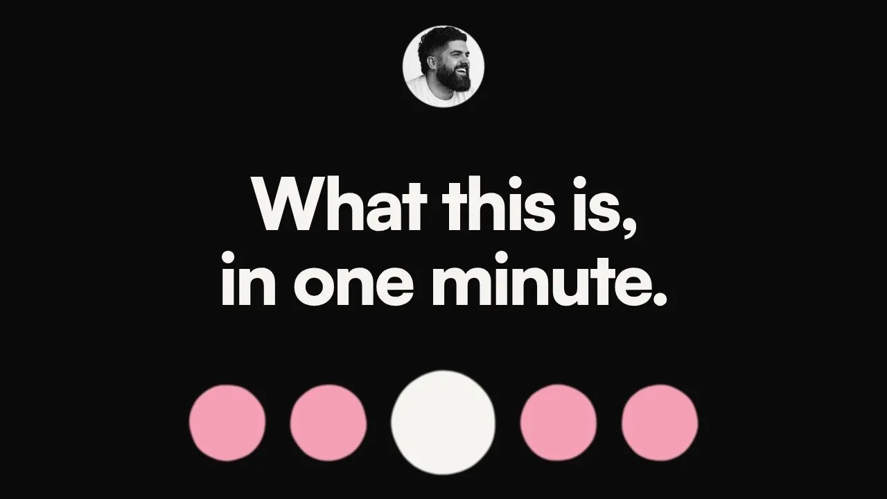 What this is, in one minute.